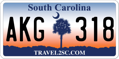 SC license plate AKG318