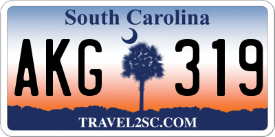 SC license plate AKG319