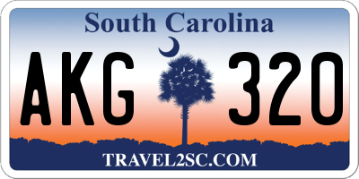 SC license plate AKG320