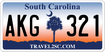 SC license plate AKG321