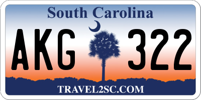 SC license plate AKG322