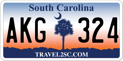 SC license plate AKG324