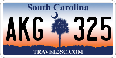 SC license plate AKG325