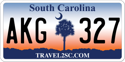 SC license plate AKG327
