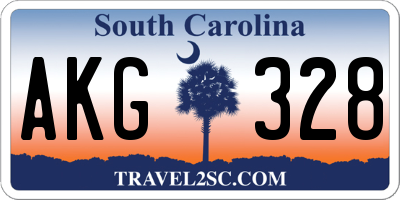 SC license plate AKG328