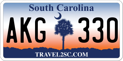 SC license plate AKG330