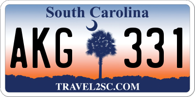 SC license plate AKG331