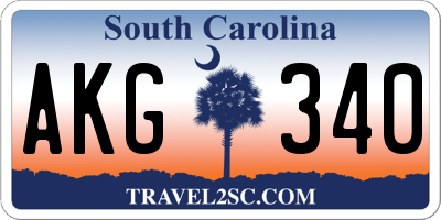 SC license plate AKG340