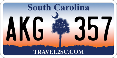 SC license plate AKG357