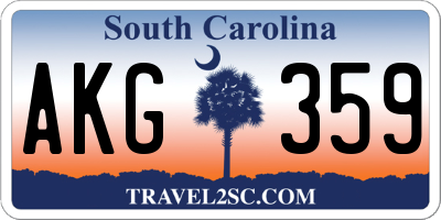 SC license plate AKG359