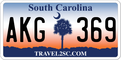 SC license plate AKG369