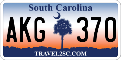 SC license plate AKG370