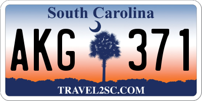 SC license plate AKG371
