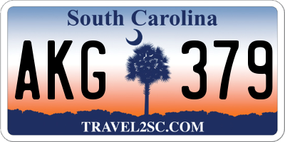 SC license plate AKG379