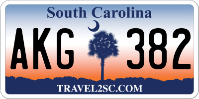 SC license plate AKG382
