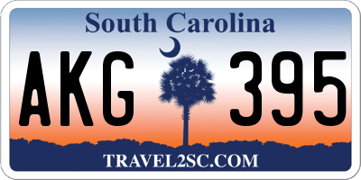 SC license plate AKG395