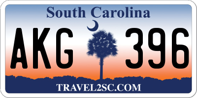 SC license plate AKG396
