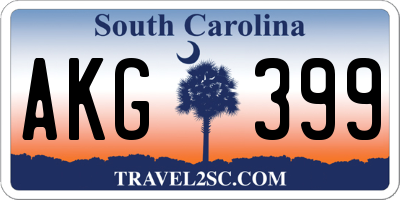 SC license plate AKG399