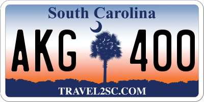 SC license plate AKG400