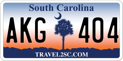 SC license plate AKG404