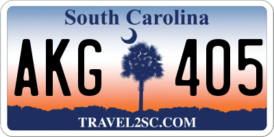 SC license plate AKG405
