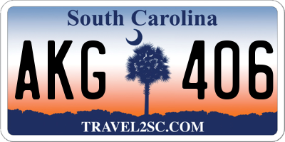 SC license plate AKG406