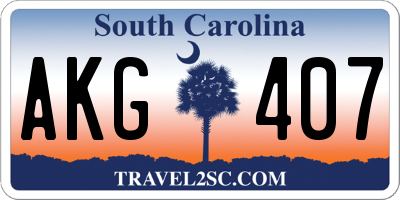 SC license plate AKG407