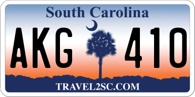 SC license plate AKG410