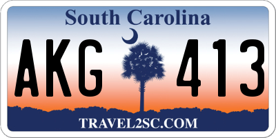 SC license plate AKG413