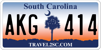 SC license plate AKG414