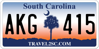 SC license plate AKG415