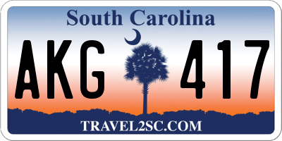 SC license plate AKG417