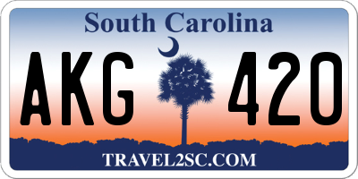 SC license plate AKG420