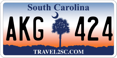 SC license plate AKG424
