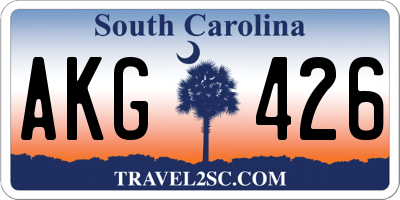 SC license plate AKG426