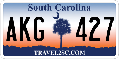 SC license plate AKG427