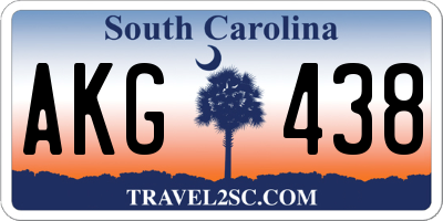 SC license plate AKG438