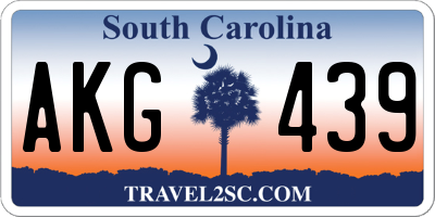 SC license plate AKG439