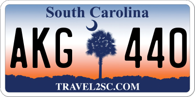 SC license plate AKG440