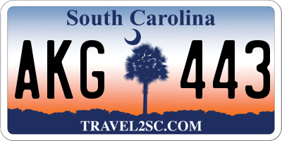 SC license plate AKG443