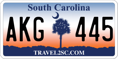 SC license plate AKG445