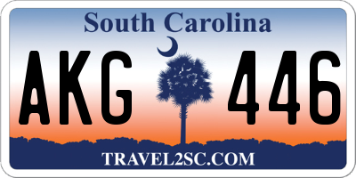 SC license plate AKG446