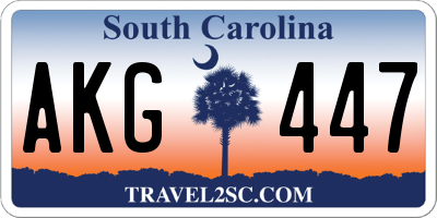 SC license plate AKG447