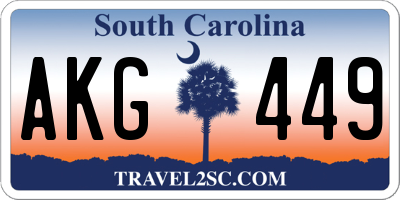 SC license plate AKG449