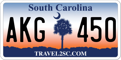 SC license plate AKG450
