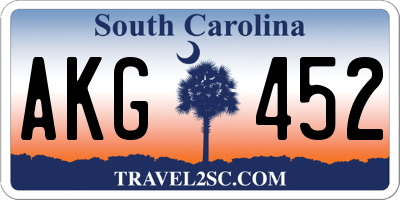 SC license plate AKG452