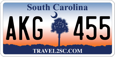 SC license plate AKG455