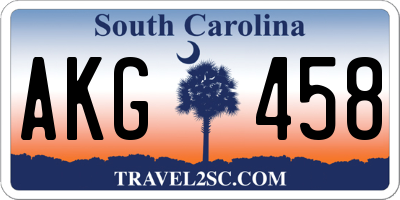 SC license plate AKG458