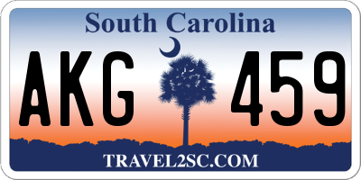 SC license plate AKG459