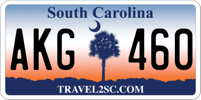 SC license plate AKG460